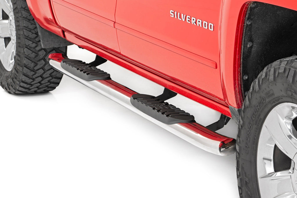 Oval Steps | Stainless | Crew Cab | DEF Tank | Chevy/GMC 1500/2500HD/3500HD (07-19) Rough Country