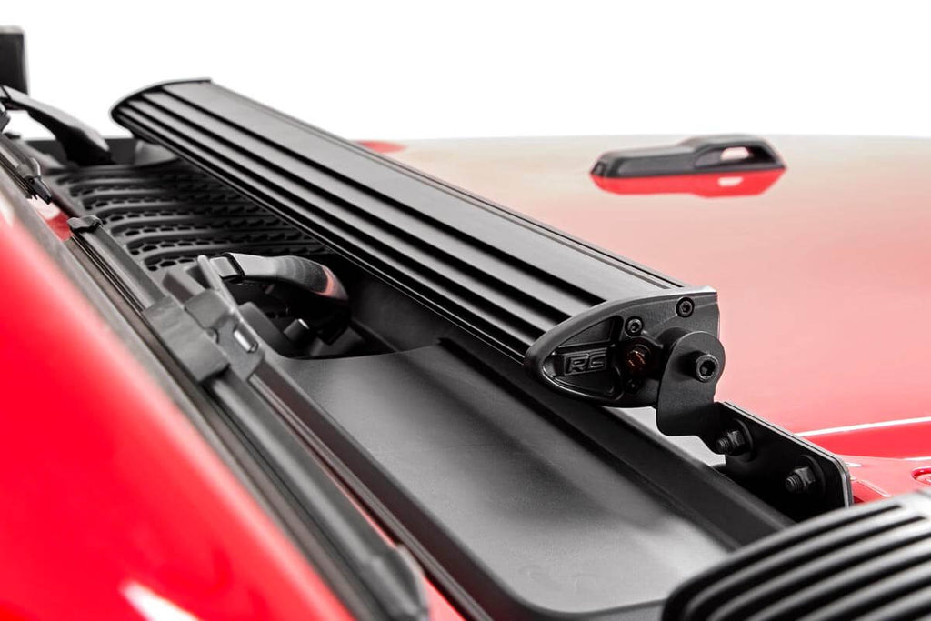Jeep 30-inch LED Hood Kit (18-21 Wrangler JL 20-21 Gladiator JT | Spectrum-Series) Rough Country
