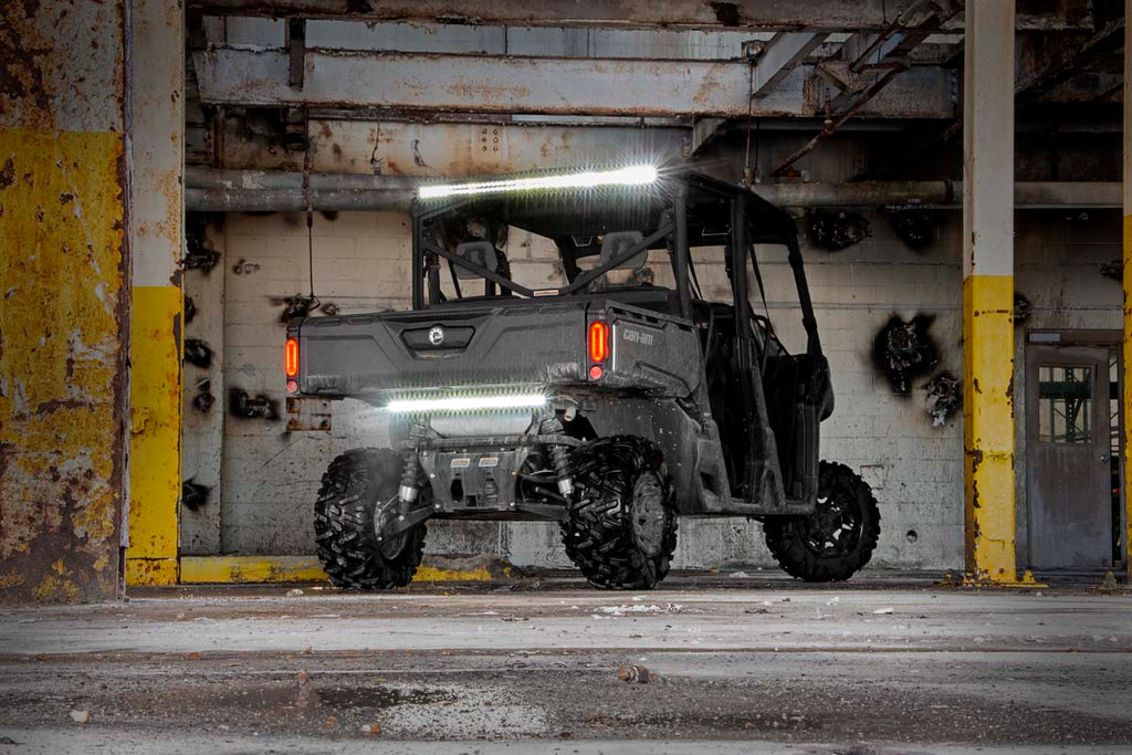 LED Light | Cab Mount | 50" Black Dual Row | Can-Am Defender HD 5/HD 8/HD 9/HD 10 Rough Country