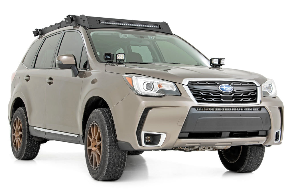 LED Light Kit | Ditch Mount | Dual 2" Black Pairs | Spot | Subaru Forester (14-18) Rough Country