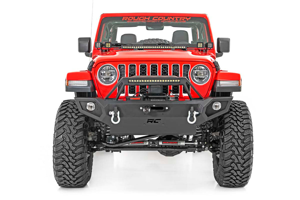 Jeep Quad LED Light Pod Kit  - Black Series w/ Amber DRL (18-22 JL / 20-22 Gladiator) Rough Country