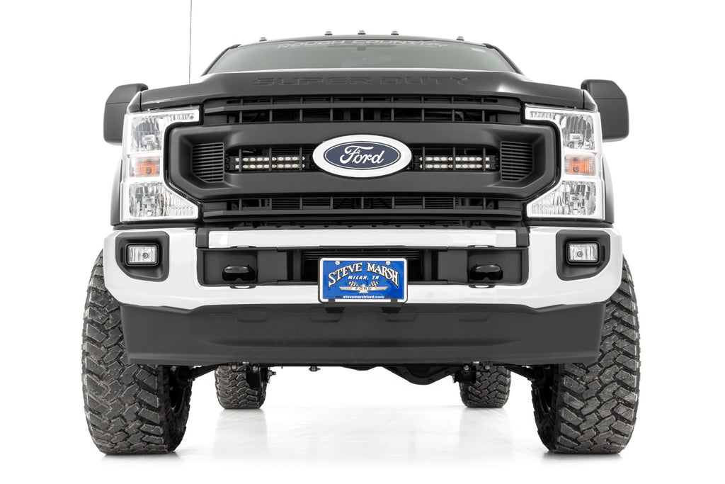 LED Light Kit | Grille Mount | 10 Inch Black | Slimline | Ford F-250 Super Duty (20-23) Rough Country