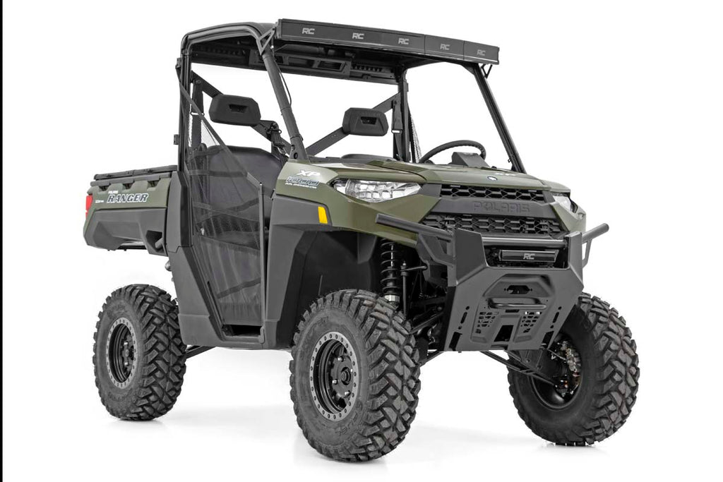 LED Light | Bumper Mount | 12" Black Single Row | Polaris Ranger XP 1000/1000 Crew Rough Country