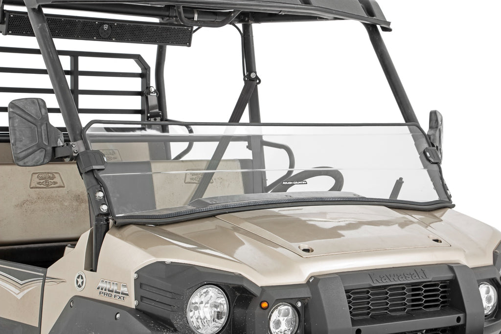 Half Windshield | Scratch Resistant | Kawasaki Mule Rough Country