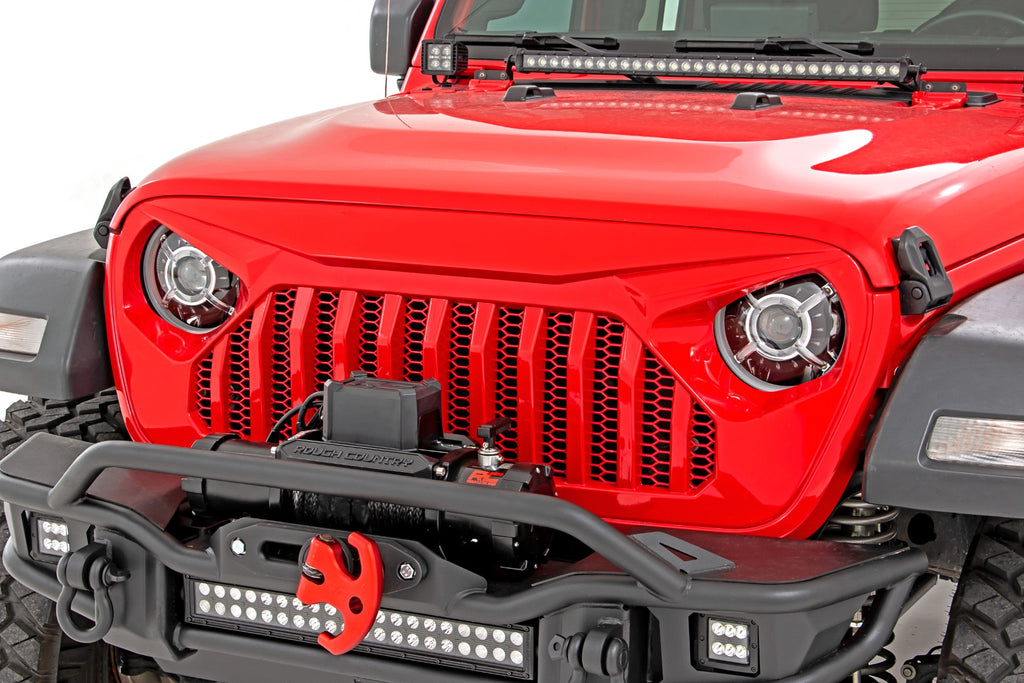 Headlights | DRL Halo LED | 9" | Jeep Gladiator JT (20-23)/Wrangler JL (18-23) Rough Country