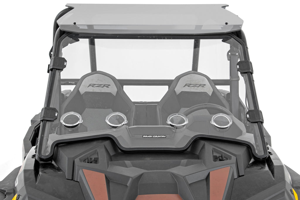 Vented Full Windshield | Scratch Resistant | Polaris RZR XP 1000 Rough Country