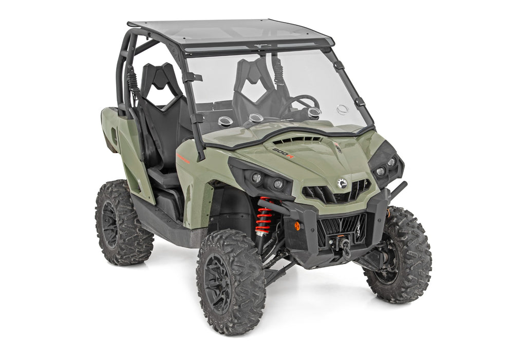 Vented Full Windshield | Scratch Resistant | Can-Am Commander 1000 Rough Country