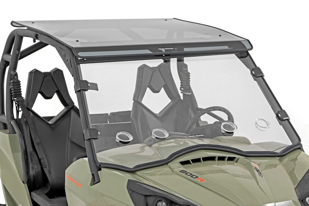 Vented Full Windshield | Scratch Resistant | Can-Am Commander 1000 Rough Country