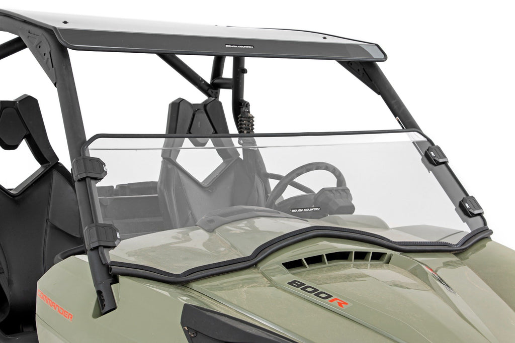 Half Windshield | Scratch Resistant | Can-Am Commander 1000 Rough Country