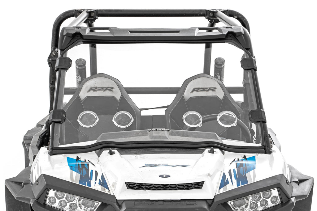Vented Full Windshield | Scratch Resistant | Polaris RZR XP 1000 Rough Country