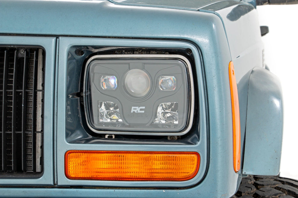 Headlights | Rectangle | 5"x7" | Jeep Cherokee XJ (84-01)/Wrangler YJ (87-95) Rough Country