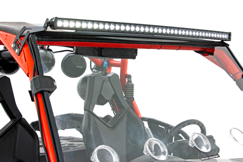 LED Light | Front Mount | 40" Chrome Dual Row | White DRL | Can-Am Commander 1000/Maverick Rough Country