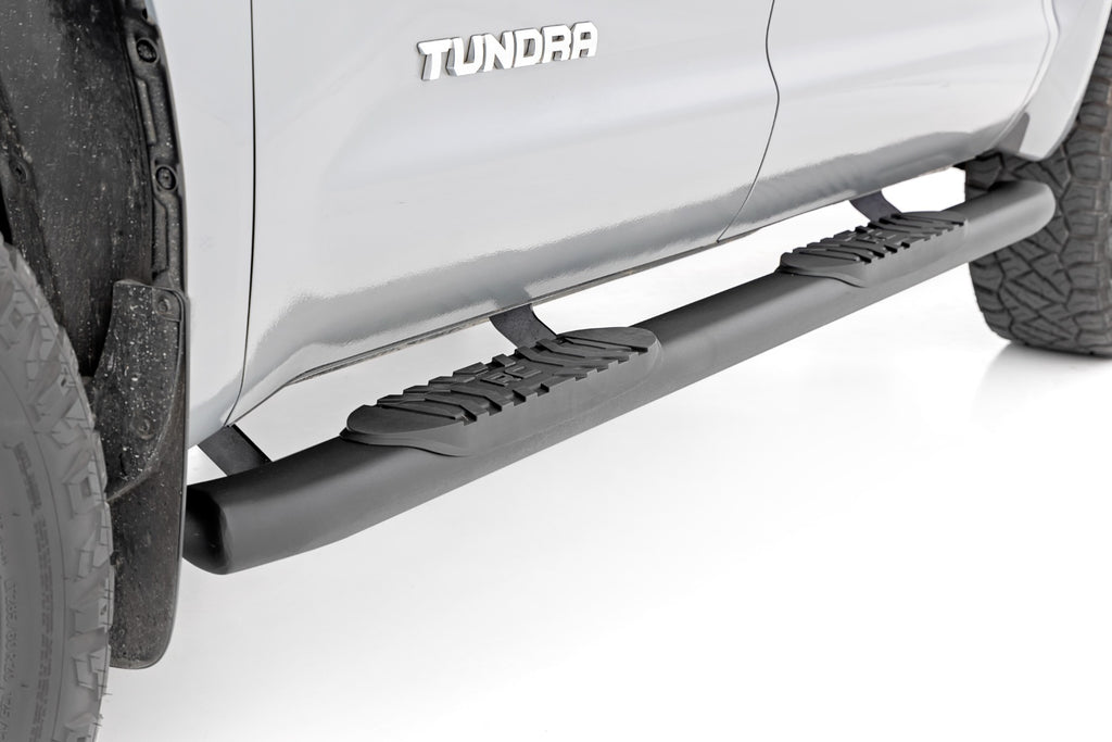 Oval Nerf Step | Crew Cab | Black | Toyota Tundra 2WD/4WD (07-21) Rough Country