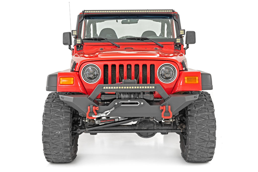 Headlights | DRL Halo LED | 7" | Jeep Wrangler TJ 4WD (1997-2006) Rough Country