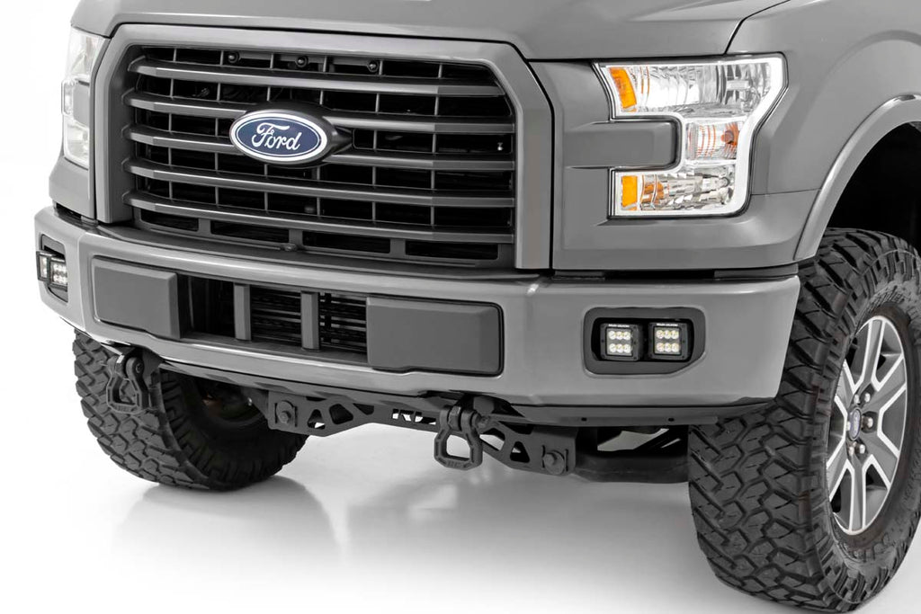 LED Light Kit | Fog Mount | Dual 2" Black Pairs | SAE | Ford F-150 (15-17) Rough Country
