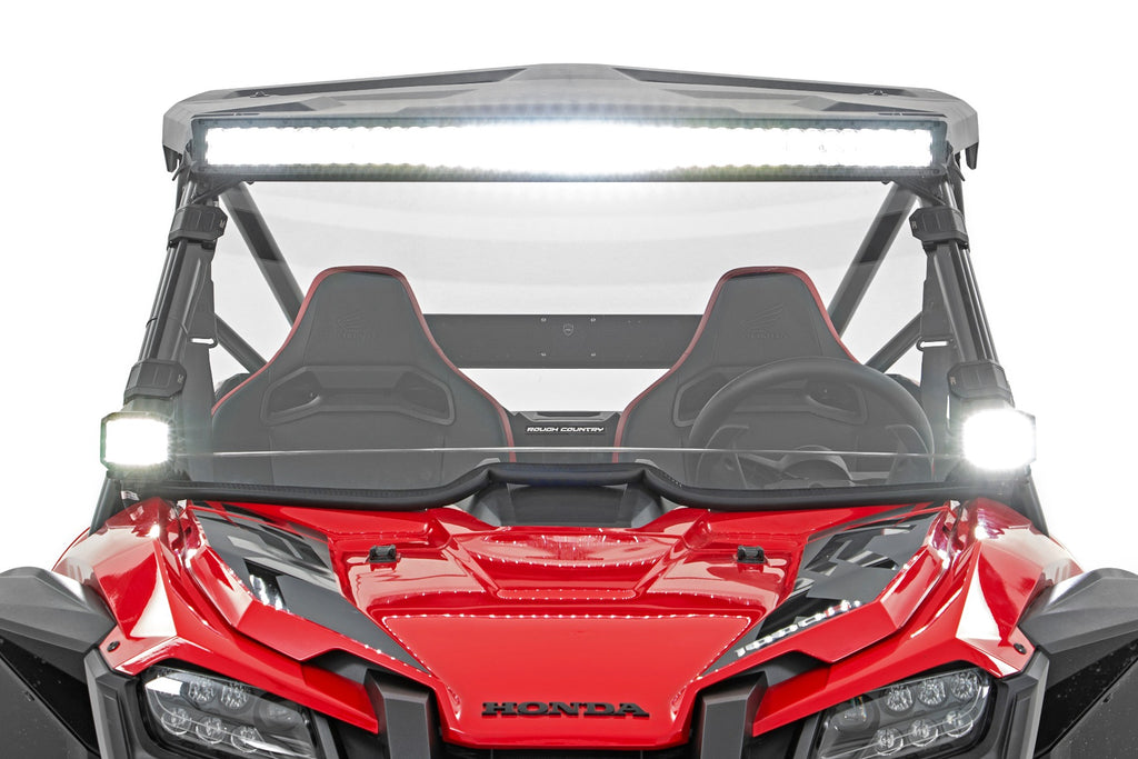 LED Light | Front Mount | 40" Black Dual Row | White DRL | Honda Talon 1000 Rough Country