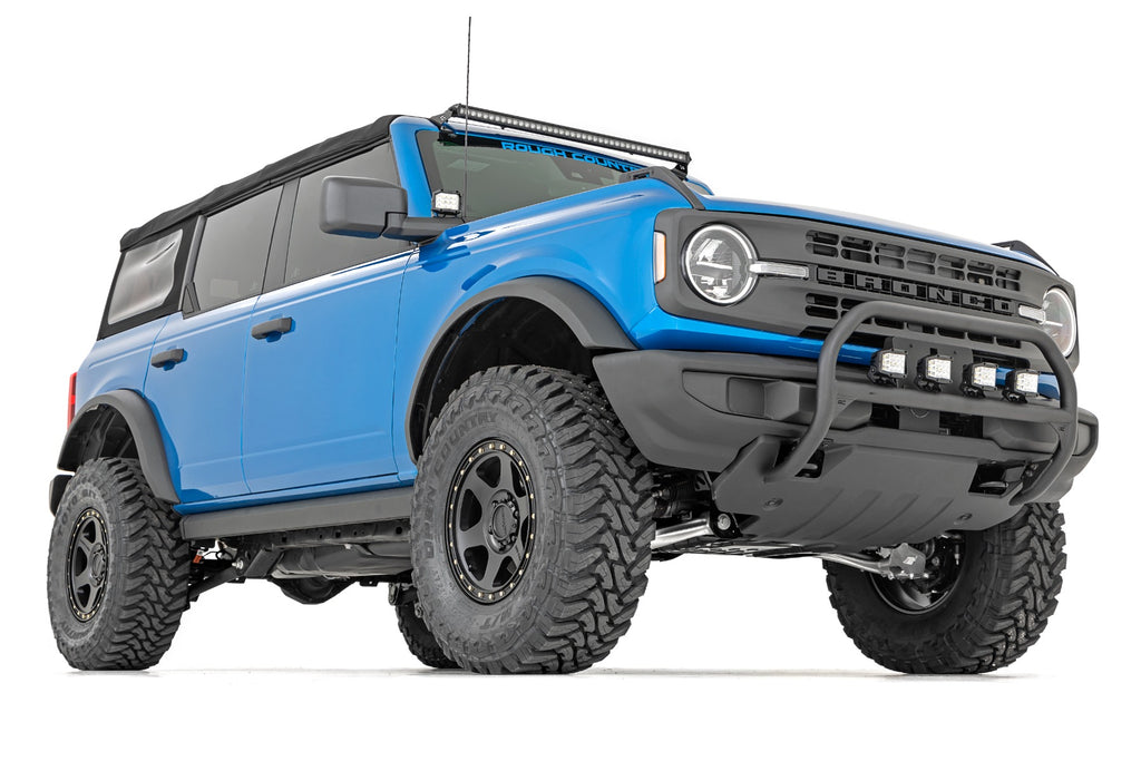 Nudge Bar | 20 Inch BLK DRL Single Row LED | Ford Bronco 4WD (21-23) Rough Country