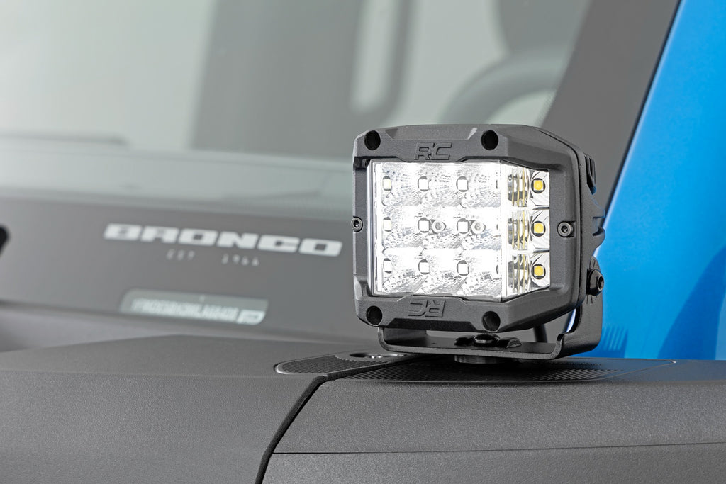 LED Light Kit | Ditch Mount | 2" Black Pair | White DRL | Ford Bronco (21-23) Rough Country