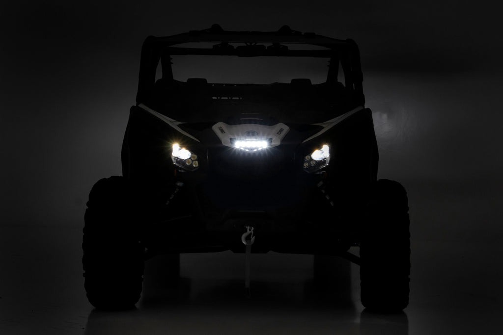 LED Light | Cowl Mount | 6" Black Slimline | Can-Am Maverick X3 Rough Country