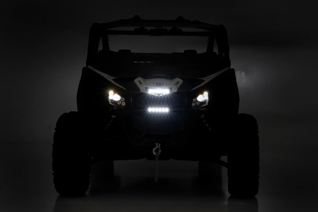 LED Light | Grille Mount | 6" Black Slimline | Can-Am Maverick X3 Rough Country