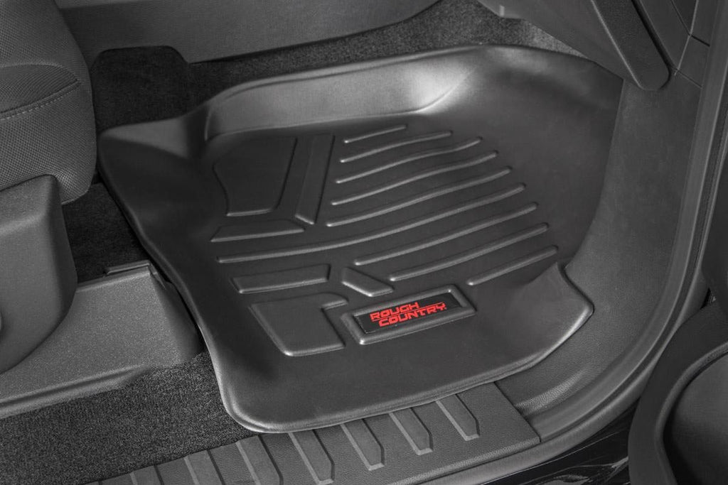 Floor Mats | FR and RR | FR Buckets | w/Factory Under Seat Storage Ford F-150 2WD/4WD (2015-2023) Rough Country