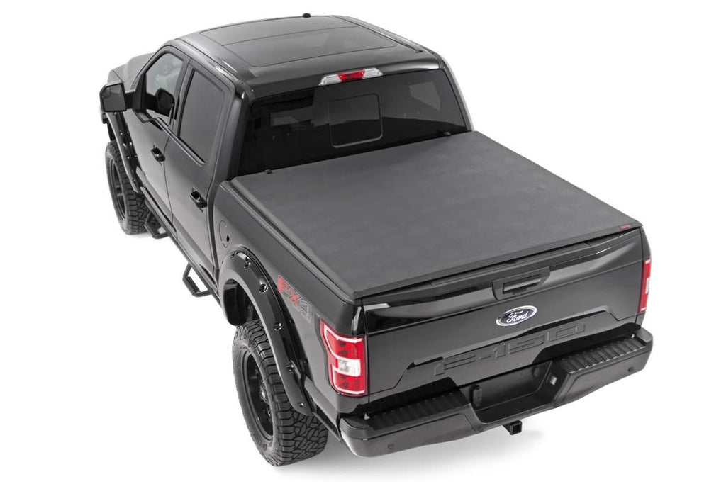 Soft Tri-Fold Bed Cover | 6'7" Bed | Ford F-150 (21-23)/F-150 Lightning (22-23) Rough Country