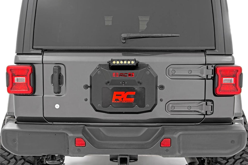 Spare Tire Carrier Delete | 8 Inch Chrome LED | Jeep Wrangler JL (18-23) Rough Country