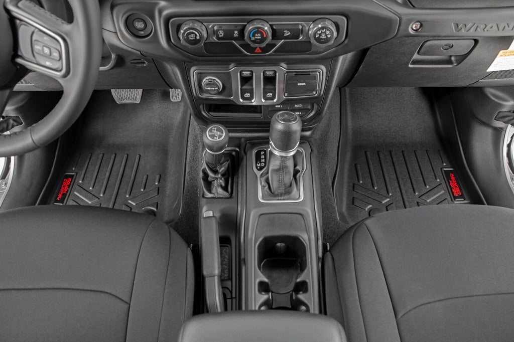 Floor Mats | FR & RR | RR Non-Lock | Jeep Gladiator JT 4WD (20-23) Rough Country