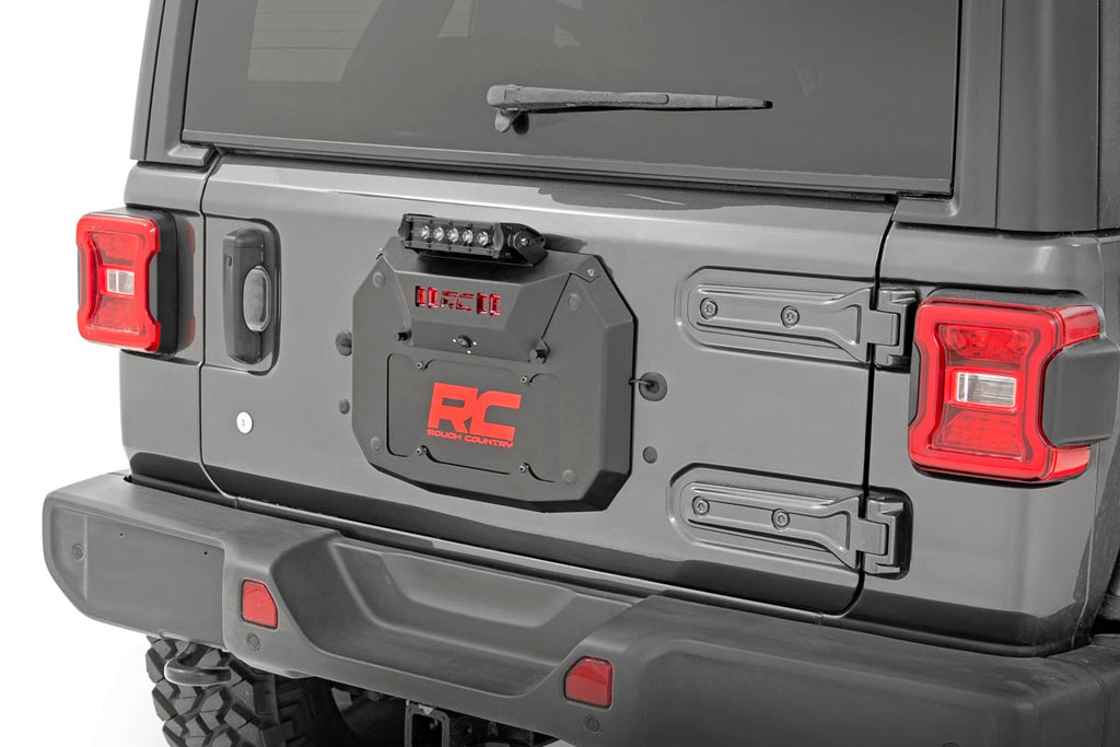 Spare Tire Carrier Delete | 8 Inch BLK Ser LED | Jeep Wrangler JL (18-23) Rough Country