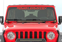 Load image into Gallery viewer, Jeep 2-inch LED Lower Windshield Kit (18-21 Wrangler JL, 20-21 Gladiator JT | Black-Series w/ Amber DRL) Rough Country