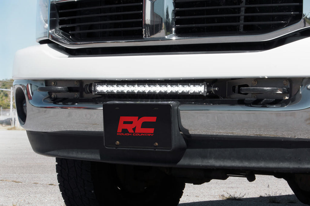 LED Light Kit | Bumper Mount | 20" Black Single Row | Ram 2500/3500 (10-18) Rough Country