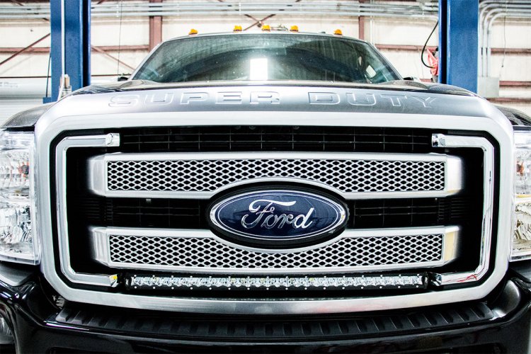 LED Light Kit | Grill Mount | 30" Black Single Row | Ford F-250/F-350 Super Duty (11-16) Rough Country