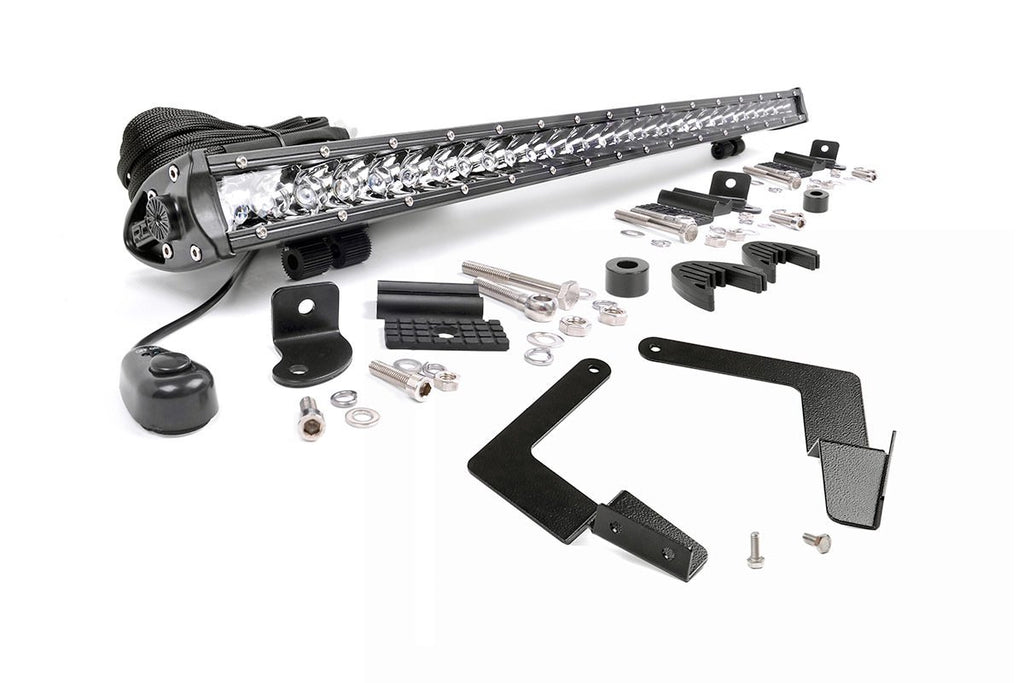 LED Light Kit | Lower Grille Mount | 30" Chrome Single Row | Toyota Tacoma (16-23) Rough Country