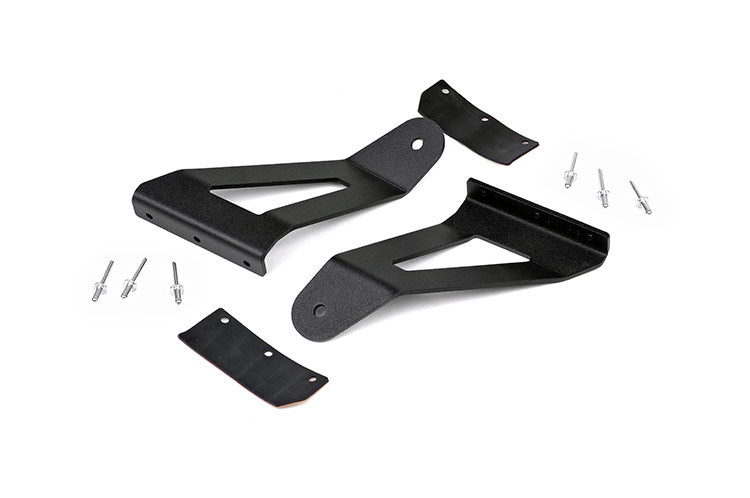 LED Light Kit | Windshield Mount | 50" BLK Single Row | Jeep Cherokee XJ (84-01) Rough Country