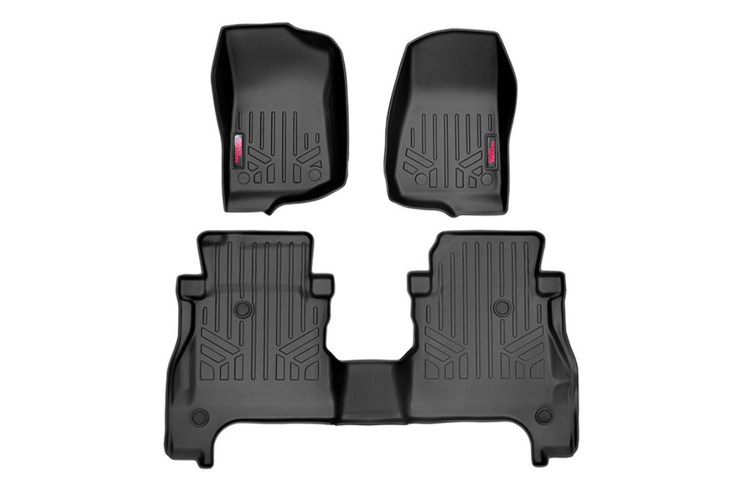 Floor Mats | FR & RR | RR Lockable | Jeep Gladiator JT 4WD (20-23) Rough Country
