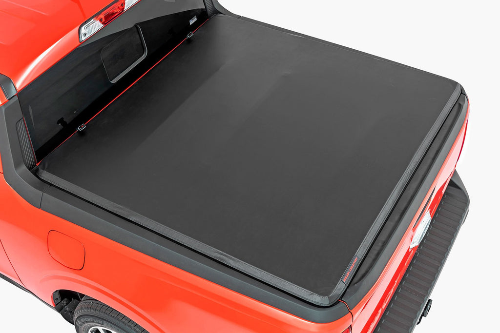 Soft Tri-Fold Bed Cover | 4'6" Bed | Ford Maverick 2WD/4WD (2022-2023) Rough Country