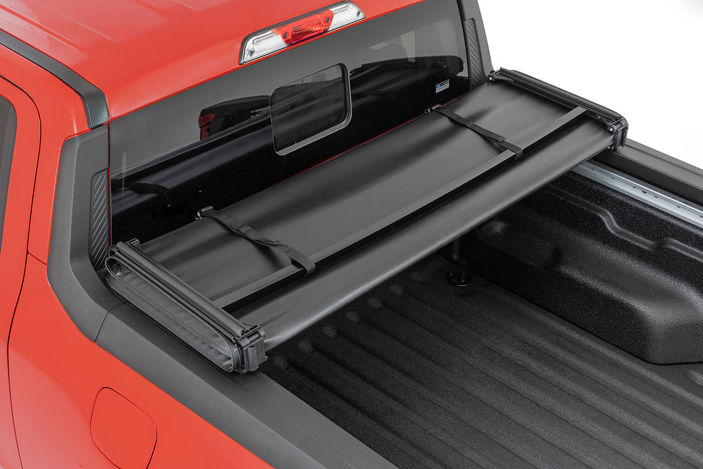 Soft Tri-Fold Bed Cover | 4'6" Bed | Ford Maverick 2WD/4WD (2022-2023) Rough Country