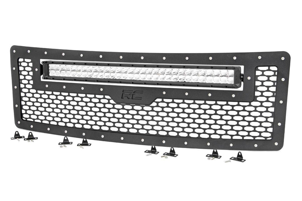 Mesh Grille | 30" Dual Row LED | Chrome | White DRL | Ford F-150 (09-14) Rough Country