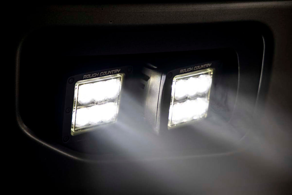LED Light Kit | Fog Mount | Dual 2" Black Pairs | SAE | Ford F-150 (15-17) Rough Country