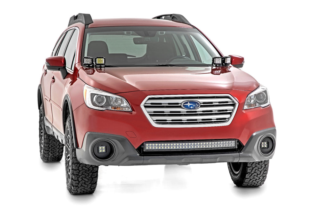 LED Bumper Mount Light Kit | 30" Black Dual Row | White DRL | Subaru Outback (15-19) Rough Country