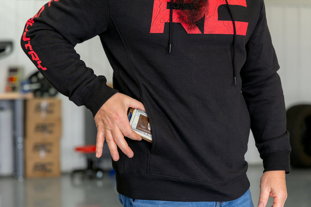 Rough Country Hoodie | RC Tread Sleeve | Black|3 XL Rough Country