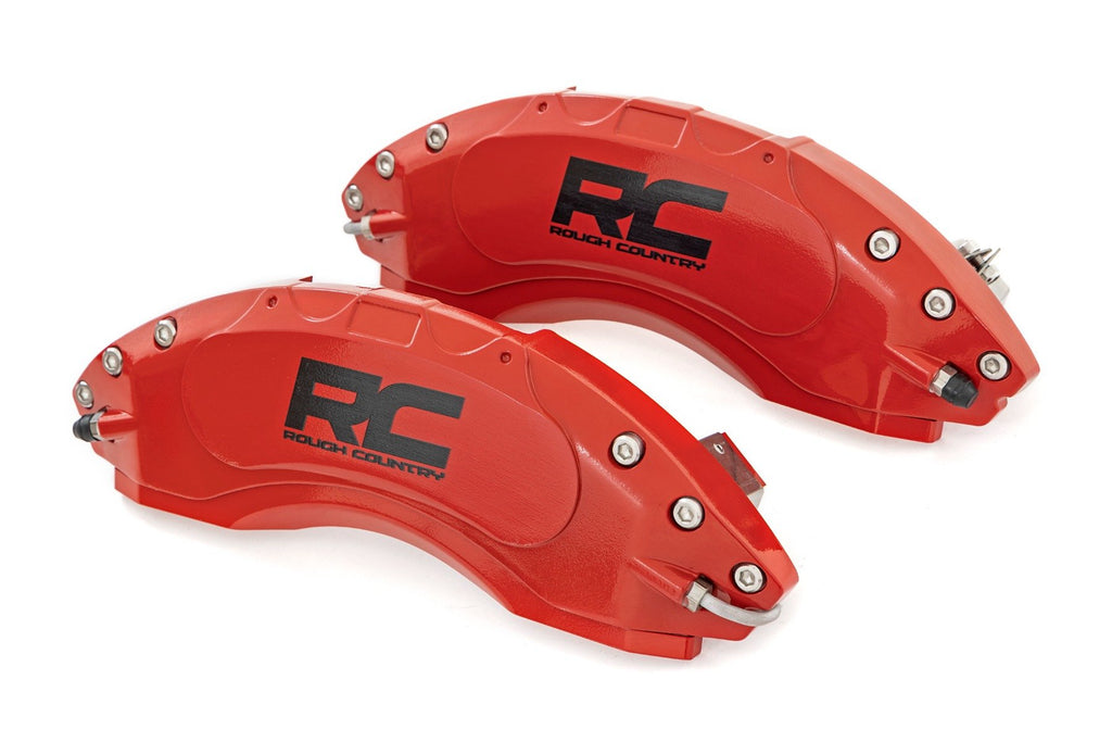 Caliper Covers | Front and Rear | Red | Non-Sport | Jeep Gladiator JT (20-23)/Wrangler JL (18-23 Rough Country
