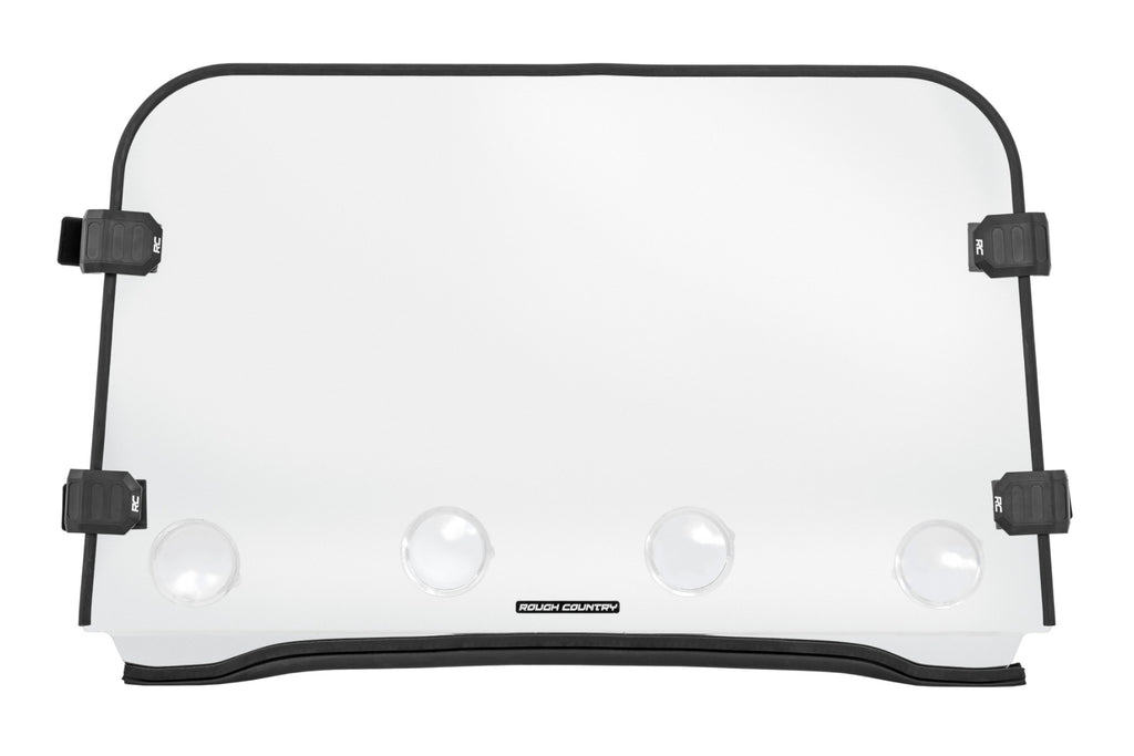 Vented Full Windshield | Scratch Resistant | Polaris RZR 800 Rough Country