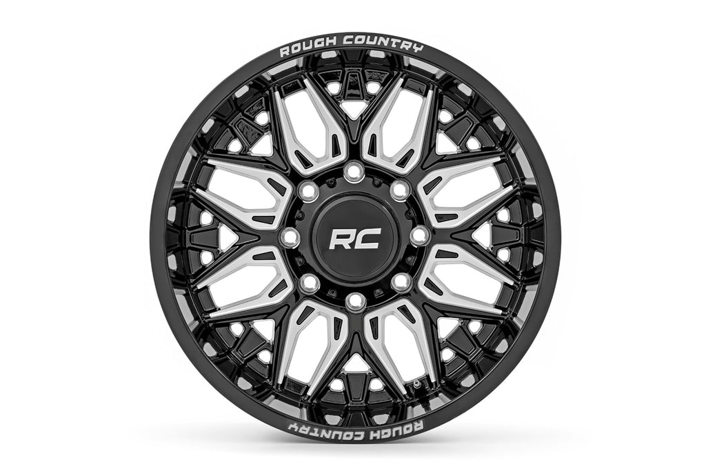Rough Country 86 Series Wheel | One-Piece | Gloss Black | 20x10 | 6x135 | -19mm Rough Country
