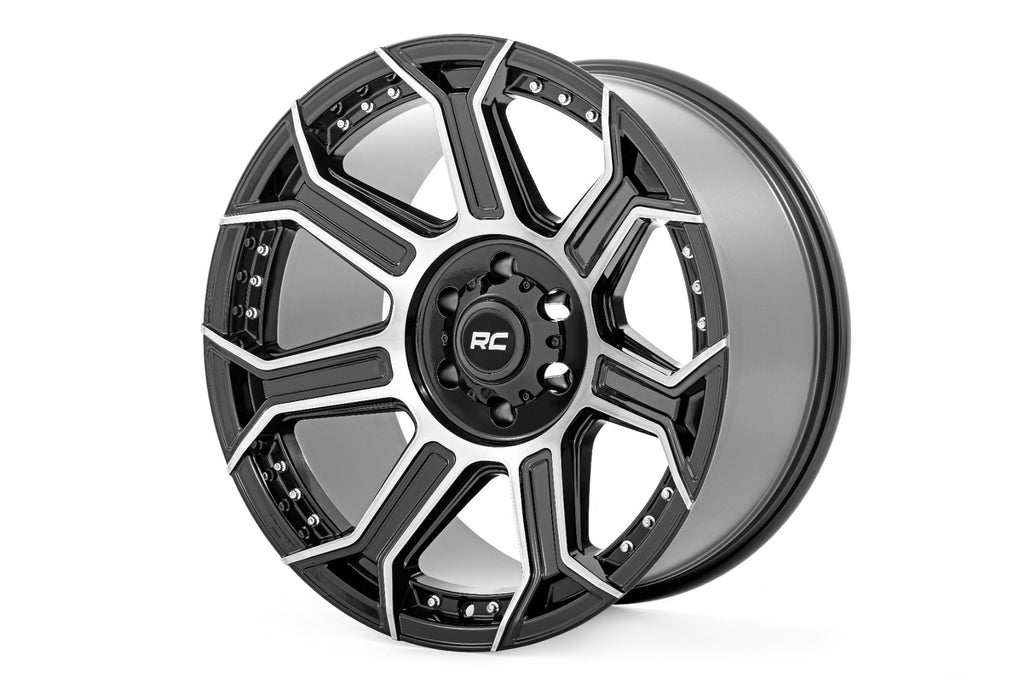 Rough Country 89 Series Wheel | One-Piece | Black Machined Gun Metal | 20x10 | 5x4.5 |  -19mm Rough Country