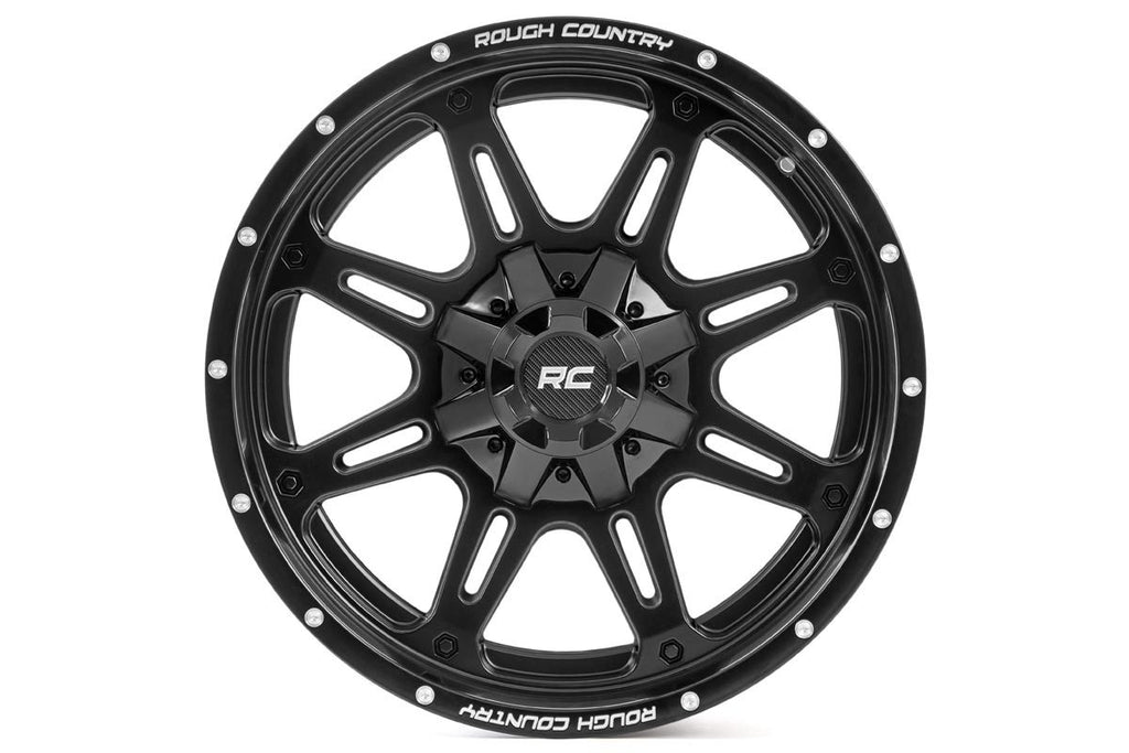 Rough Country 94 Series Wheel | One-Piece | Matte Black | 20x10 | 8x6.5 | -18mm Rough Country