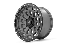 Load image into Gallery viewer, Rough Country 87 Series Wheel | Simulated Beadlock | Gray/Black | 17x8.5 | 6x5.5 | +0mm Rough Country