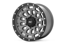 Load image into Gallery viewer, Rough Country 87 Series Wheel | Simulated Beadlock | Gray/Black | 17x8.5 | 6x5.5 | +0mm Rough Country