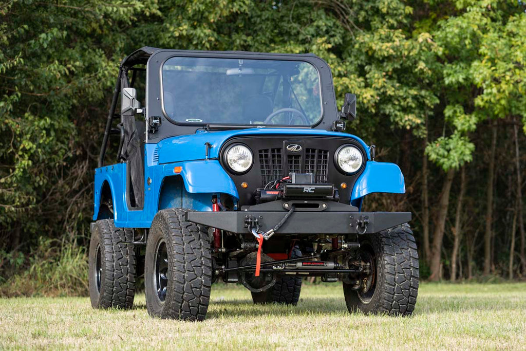 LED Light Kit | Hood Mount | 30" Black Single Row | White DRL | Mahindra Roxor (19-21) Rough Country