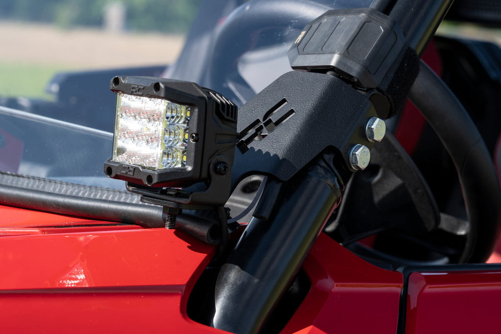 LED Light | Cage Mount | 2" Black Pair | White DRL | Honda Talon 1000 Rough Country